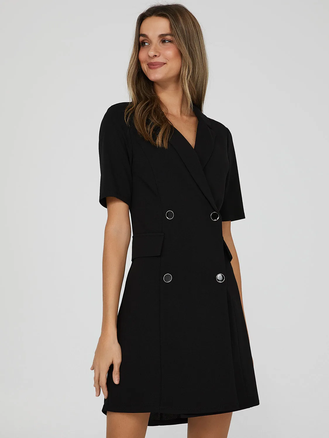 Double-Breasted Blazer Dress