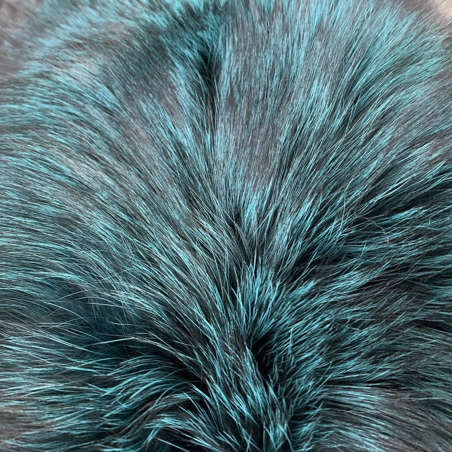 Dyed Indigo (Blue Frost) Fox Fur - Turquoise