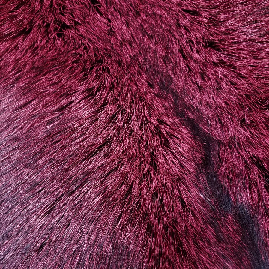 Dyed Indigo (Blue Frost) Fox Fur - Wineberry