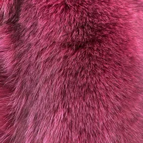 Dyed Shadow Fox Fur - Raspberry