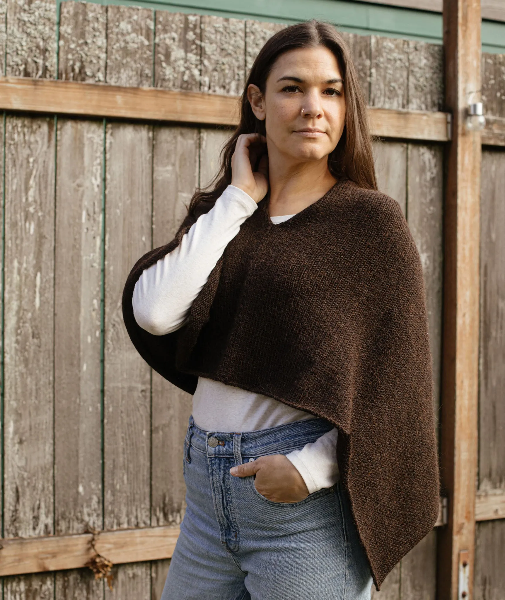 Easy Folded Poncho Using Berroco Ultra Alpaca