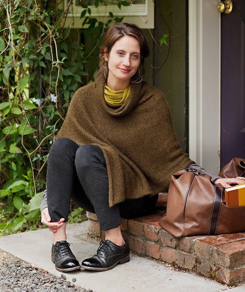 Easy Folded Poncho Using Blue Sky Fibers Baby Alpaca