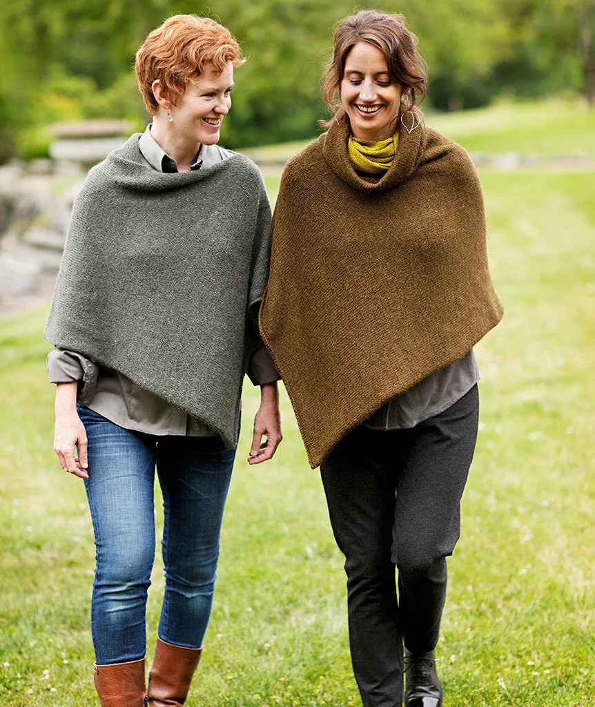 Easy Folded Poncho Using Blue Sky Fibers Baby Alpaca