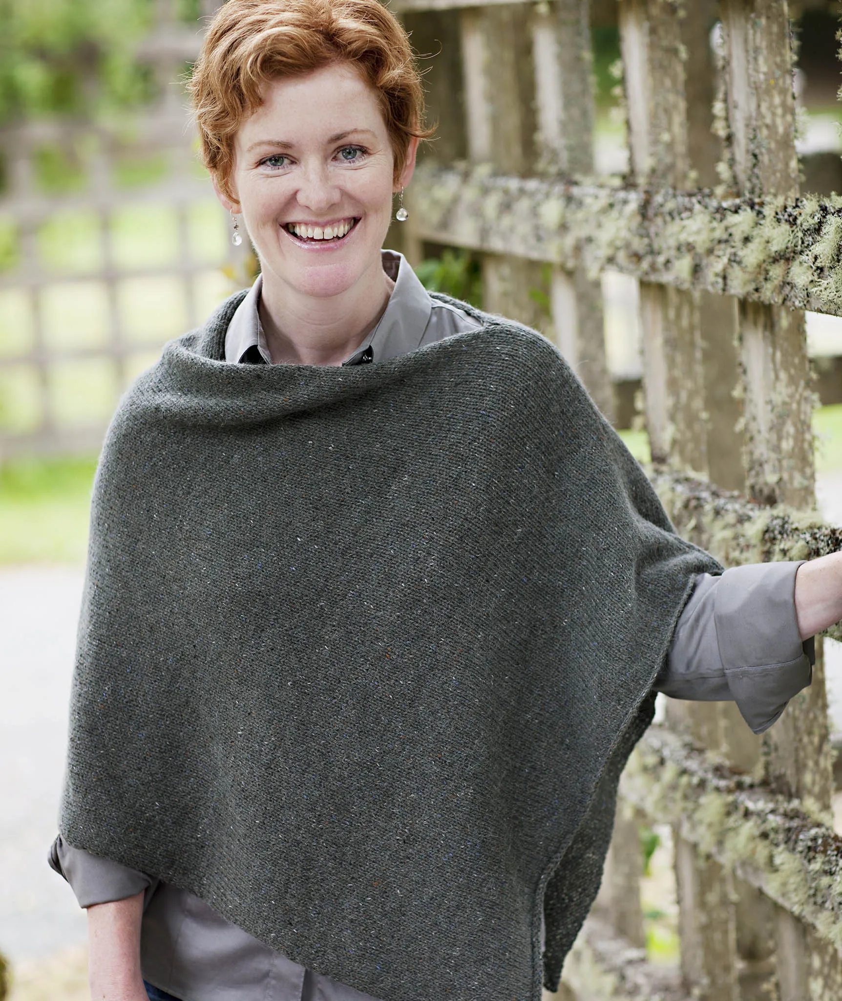 Easy Folded Poncho Using Rowan Felted Tweed