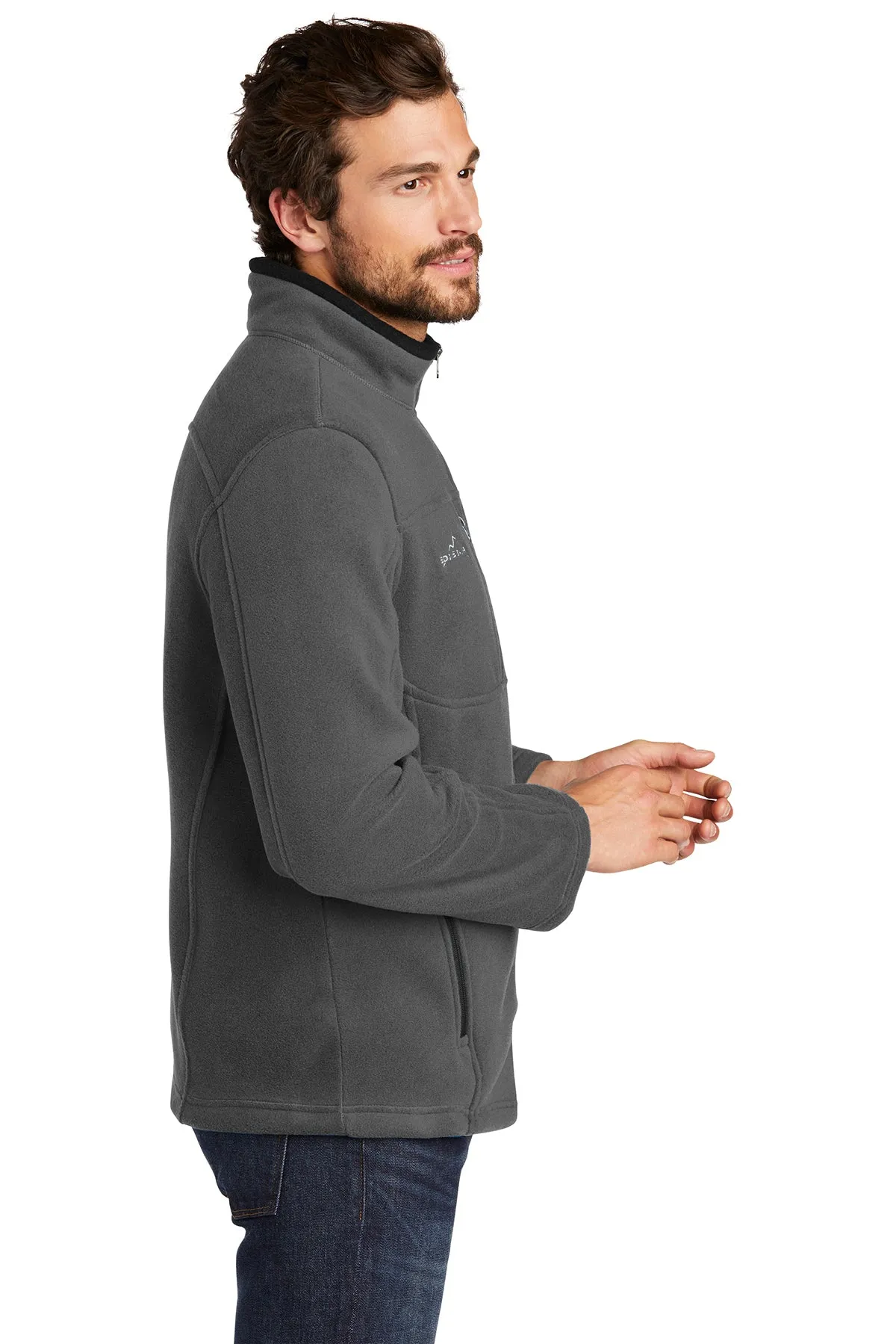 Eddie Bauer Customized Full-Zip Fleece Jackets, Grey Steel