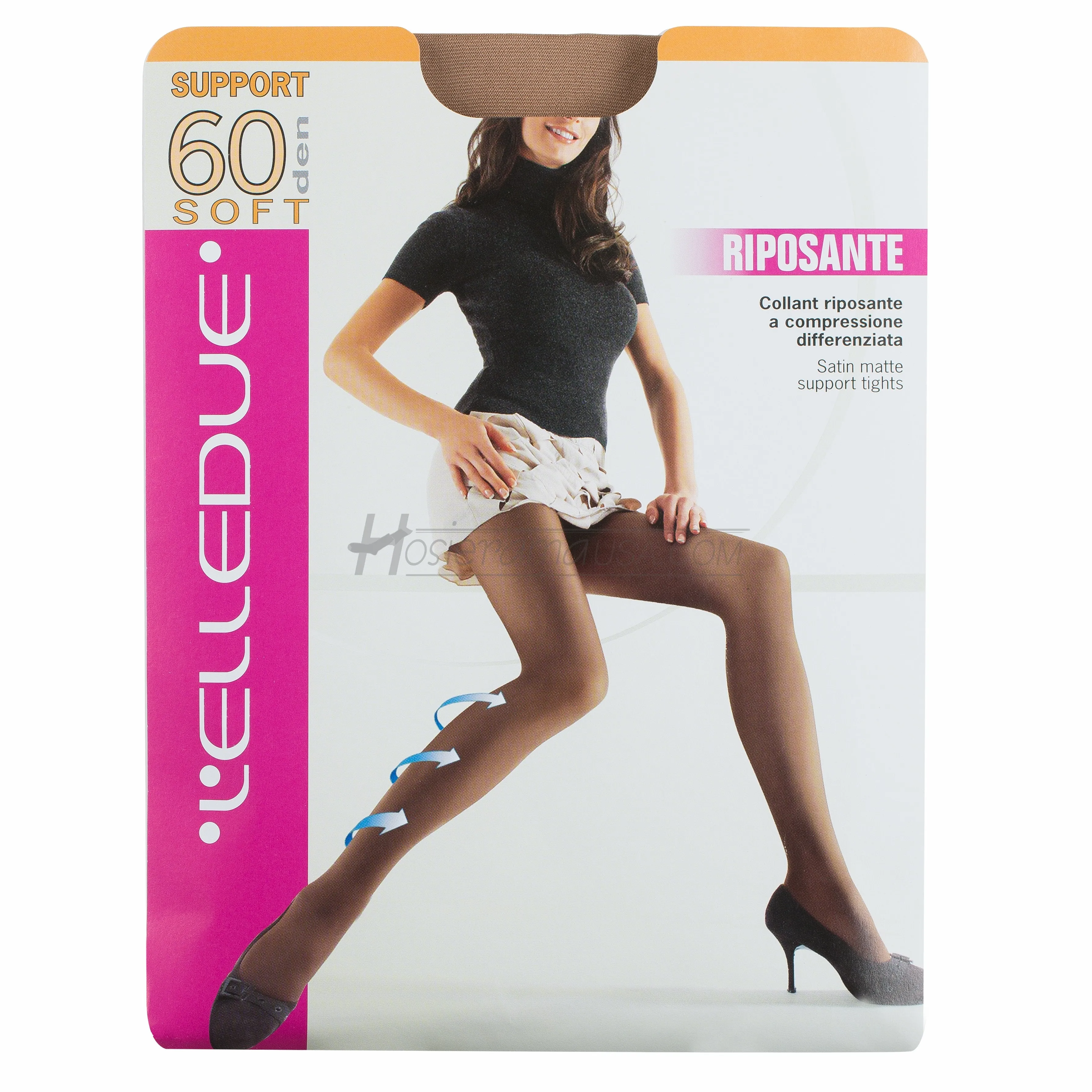 Elledue 60 Den Opaque Pantyhose-SUPPORT 60