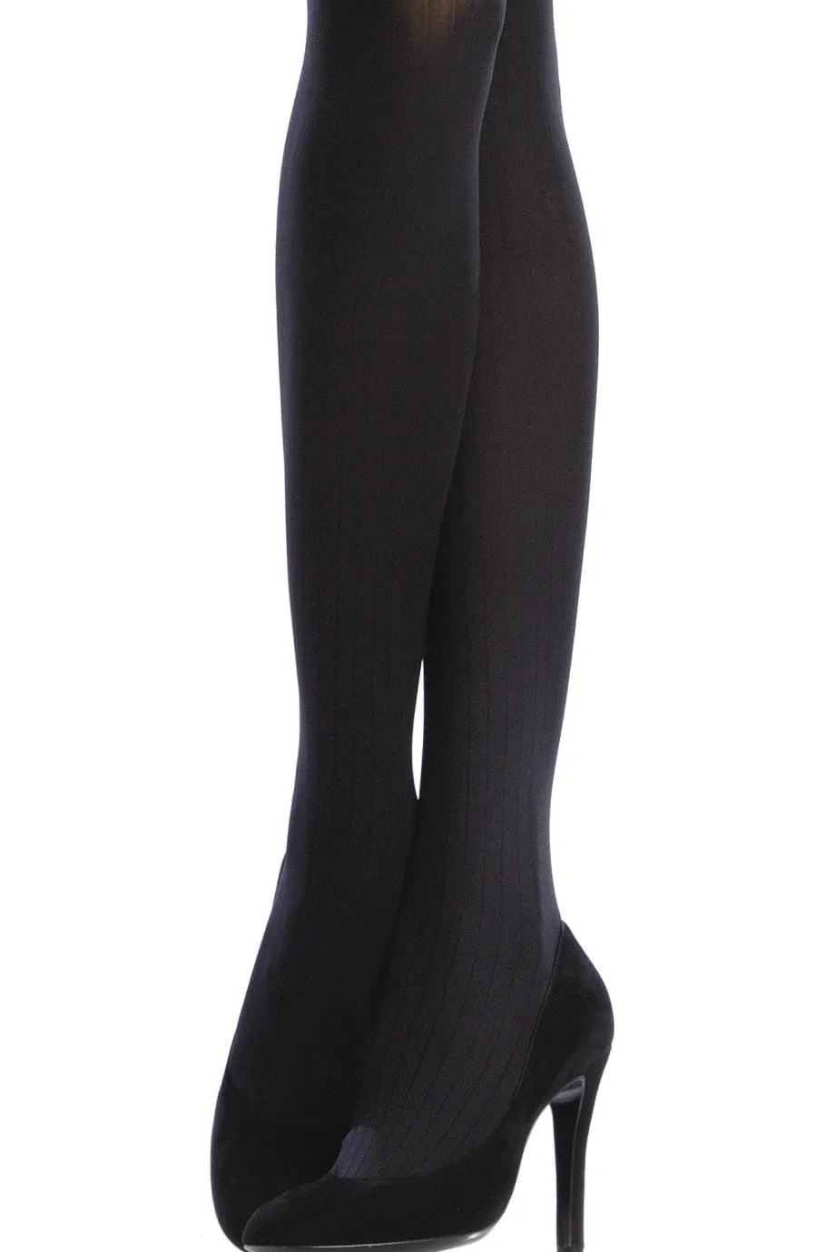 EMILIO CAVALLINI OPAQUE 3 Tights VERTICAL STRIPES 100D Navy