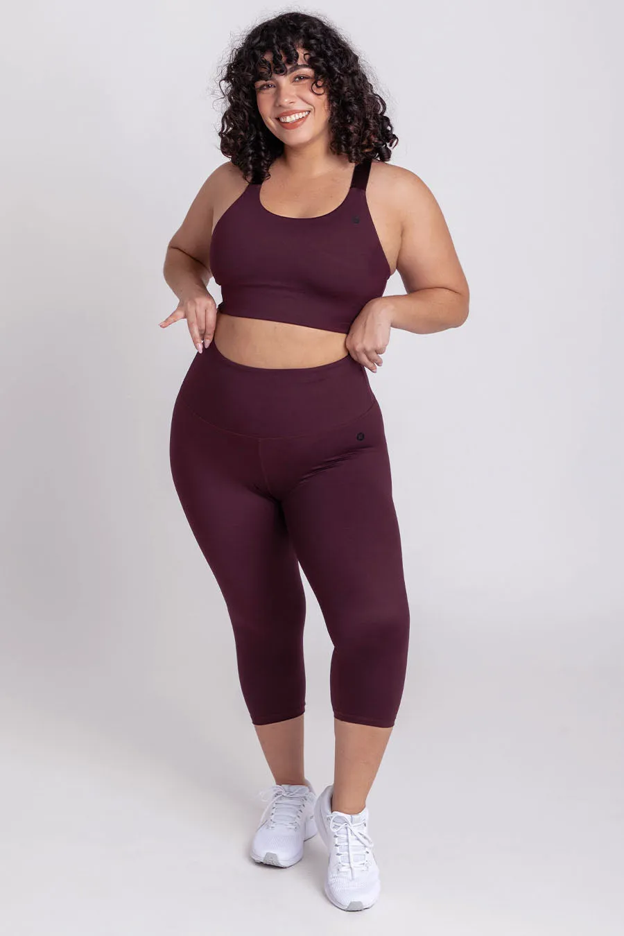 Essential 3/4 Length Tight - Wine