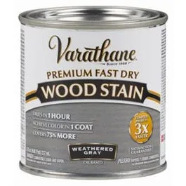 Fast Dry Interior Wood Stain, Oil-Based, Weathered Gray, 1/2-Pint