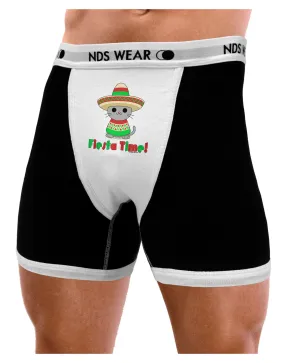 Fiesta Time - Cute Sombrero Cat Mens Boxer Brief Underwear by TooLoud