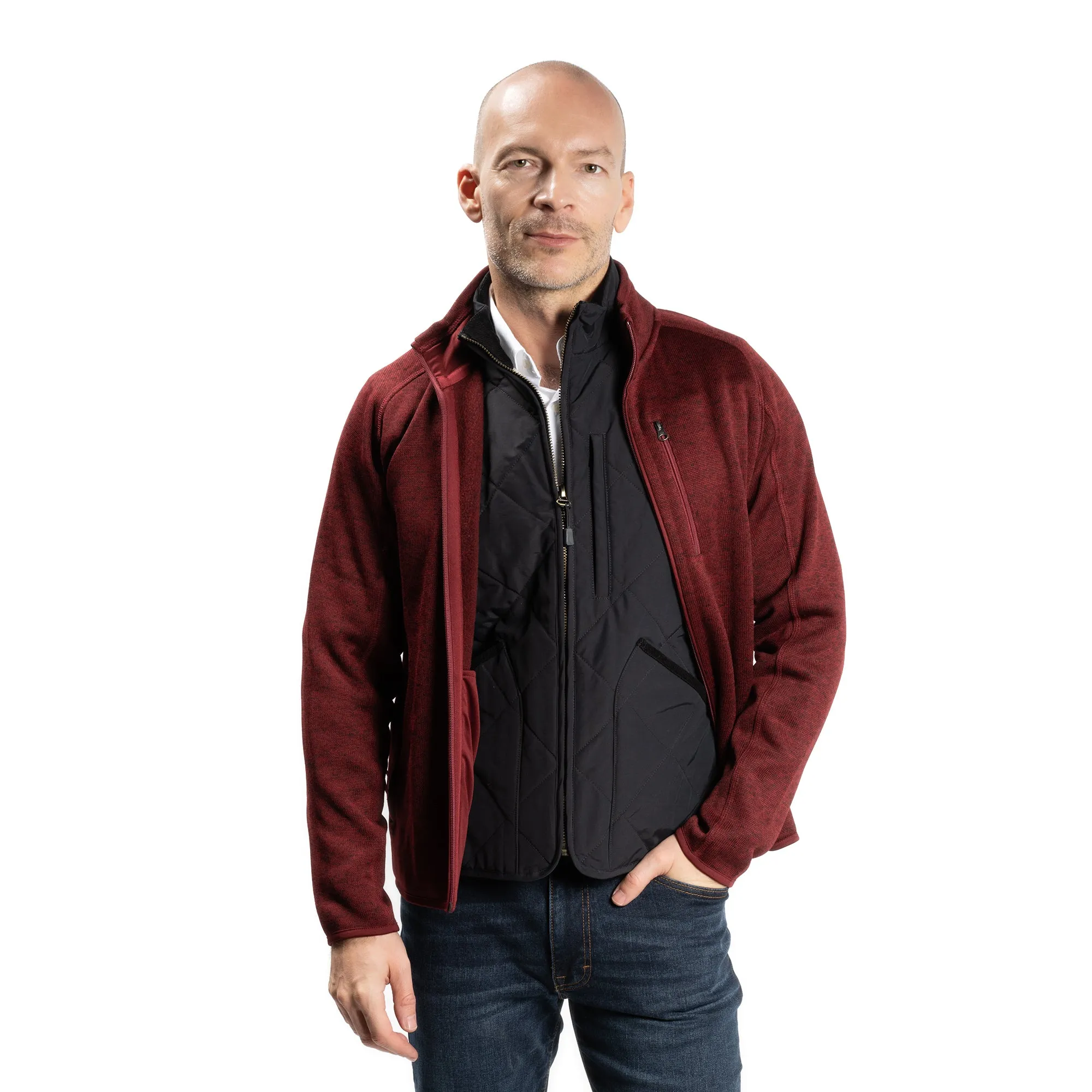 Fleece Jacket - Burgundy