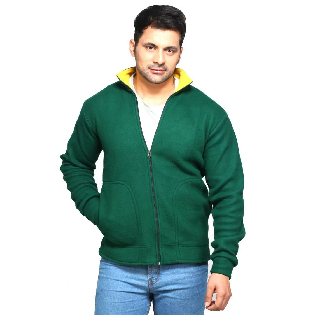 Fleece Long Sleeve Jacket- Green & Yellow for Men's (Pack of 2)