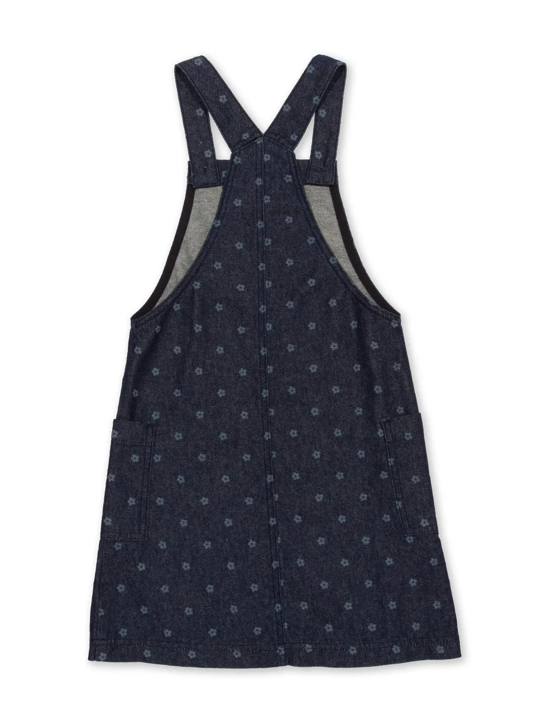 Flower dot denim pinafore