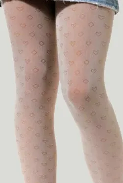 Franzoni Guinea Girls Diamond & Heart Pattern Tights