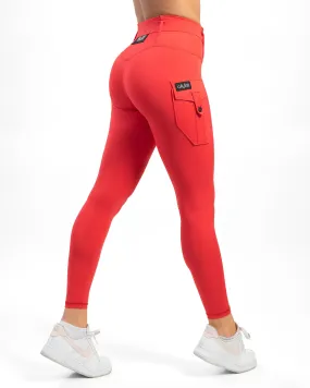 Gavelo Cargo Leggings - Radical Red