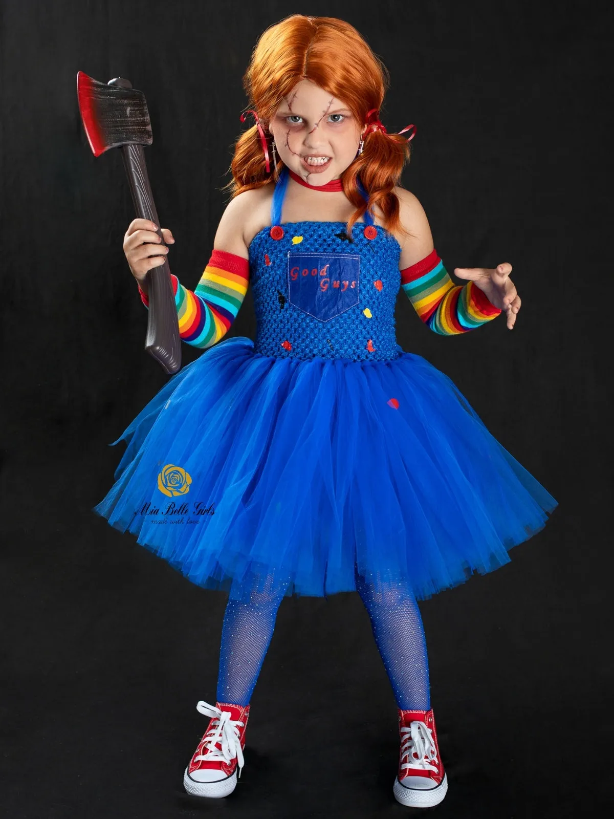 Girls Chucky Inspired Tutu Costume Dress