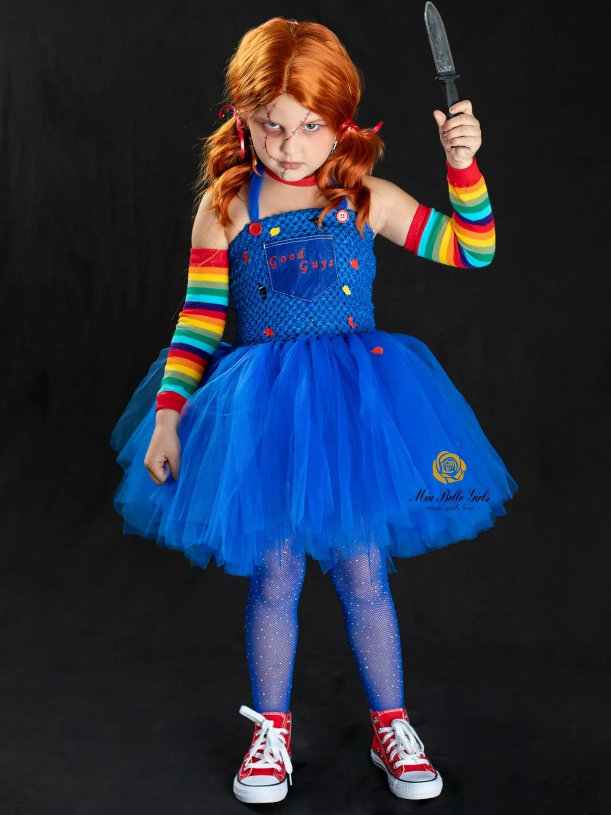 Girls Chucky Inspired Tutu Costume Dress