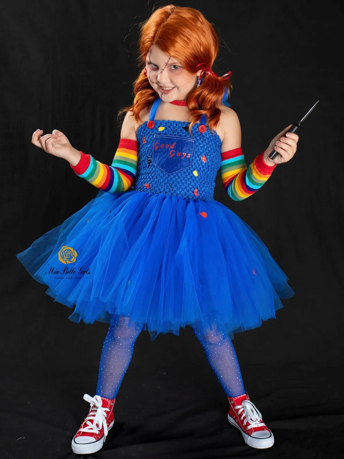 Girls Chucky Inspired Tutu Costume Dress