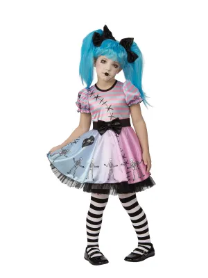 Girls Costume - Little Blue Skelly Girl