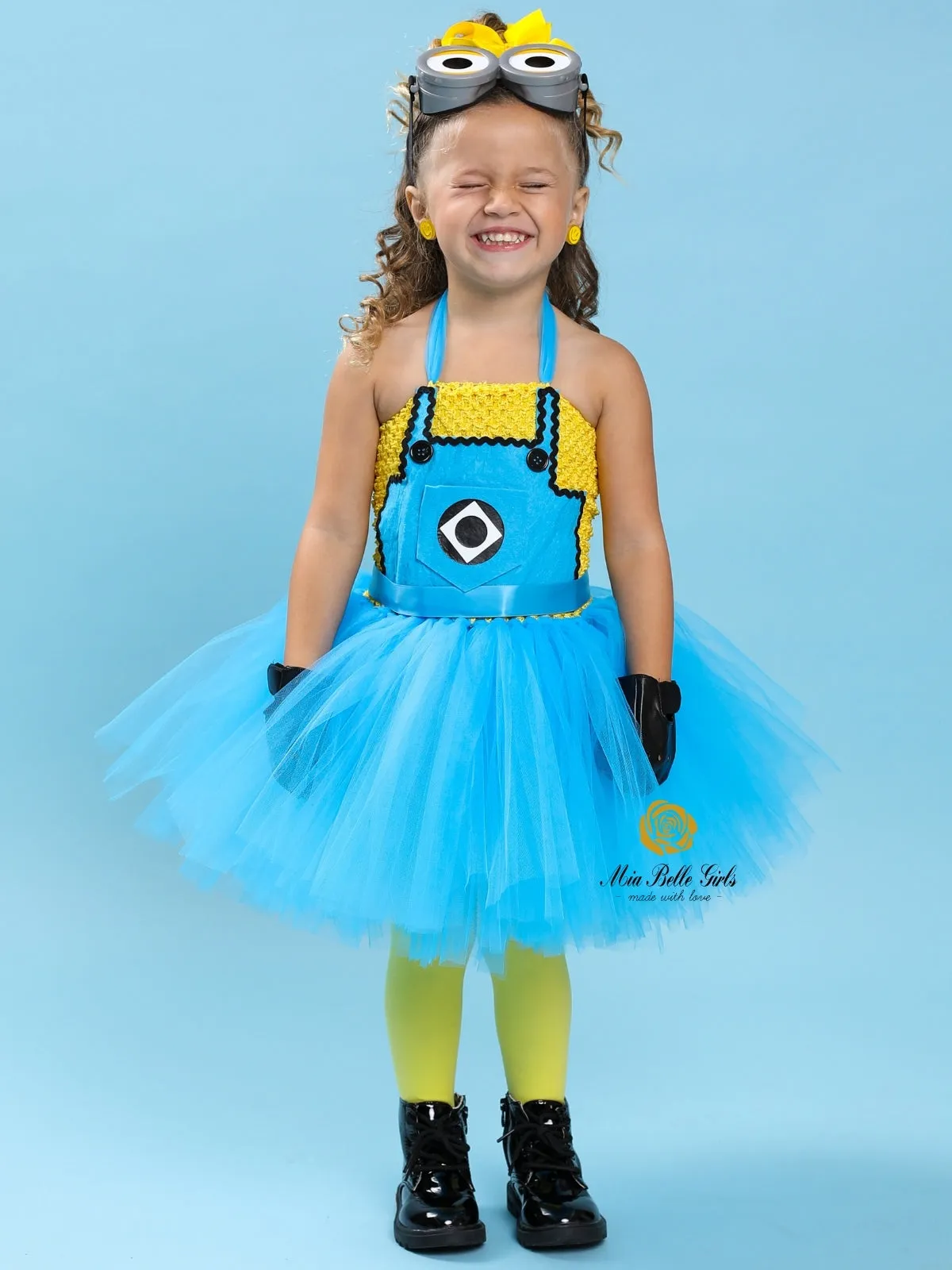 Girls Lil Minions Inspired Tutu Costume Dress