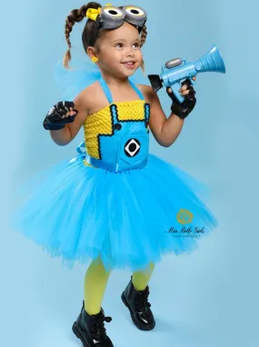 Girls Lil Minions Inspired Tutu Costume Dress