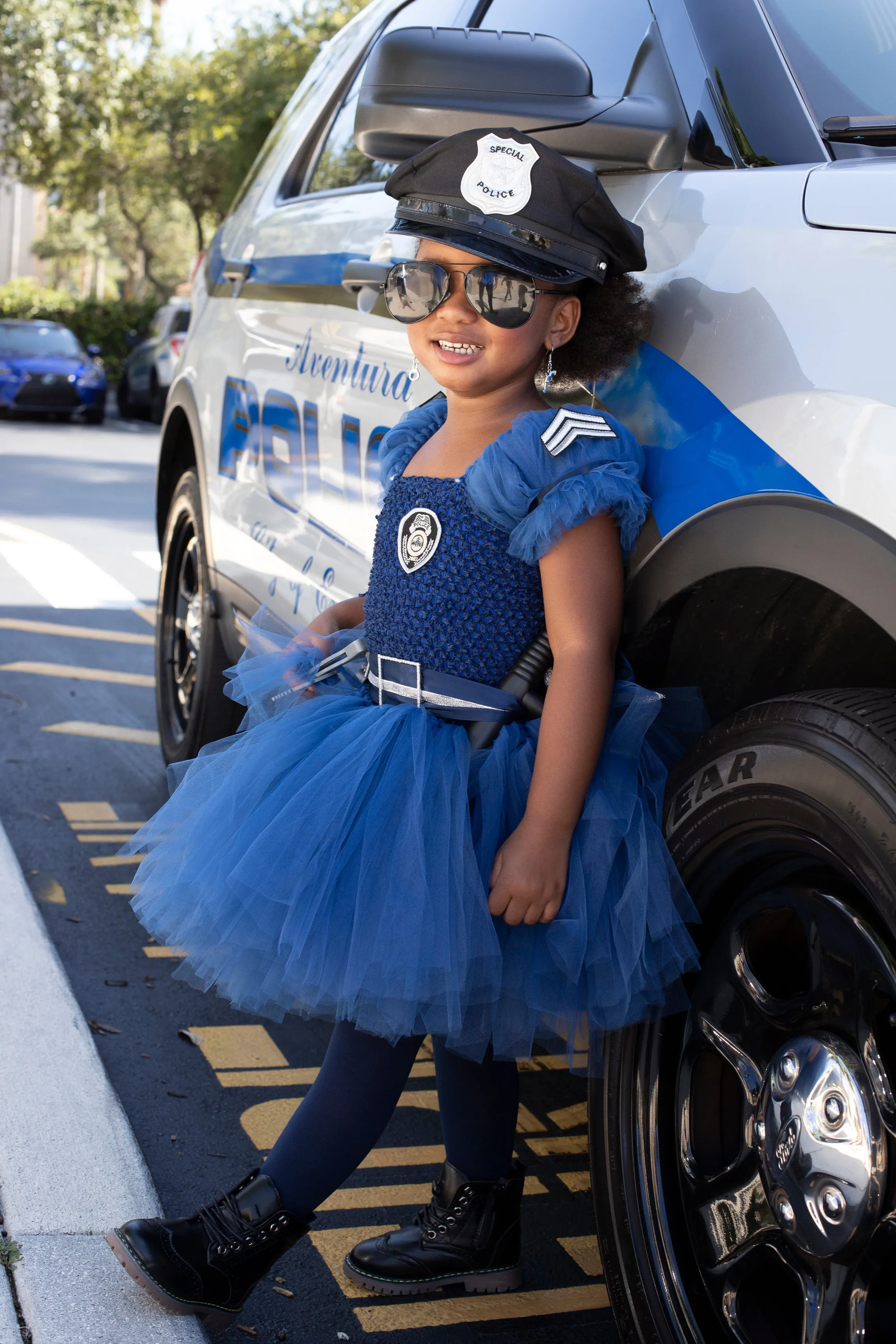 Girls Police Officer Inspired Costume Dress