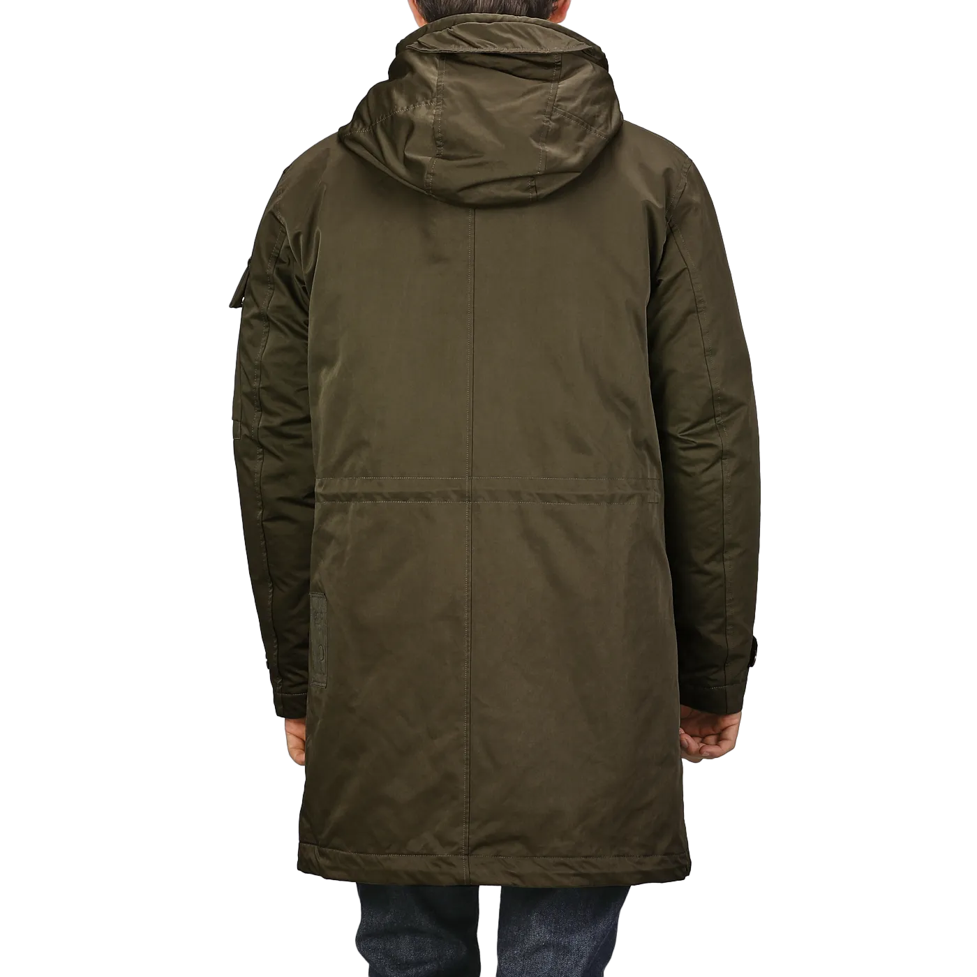 Green Technical Rainstorm Parka