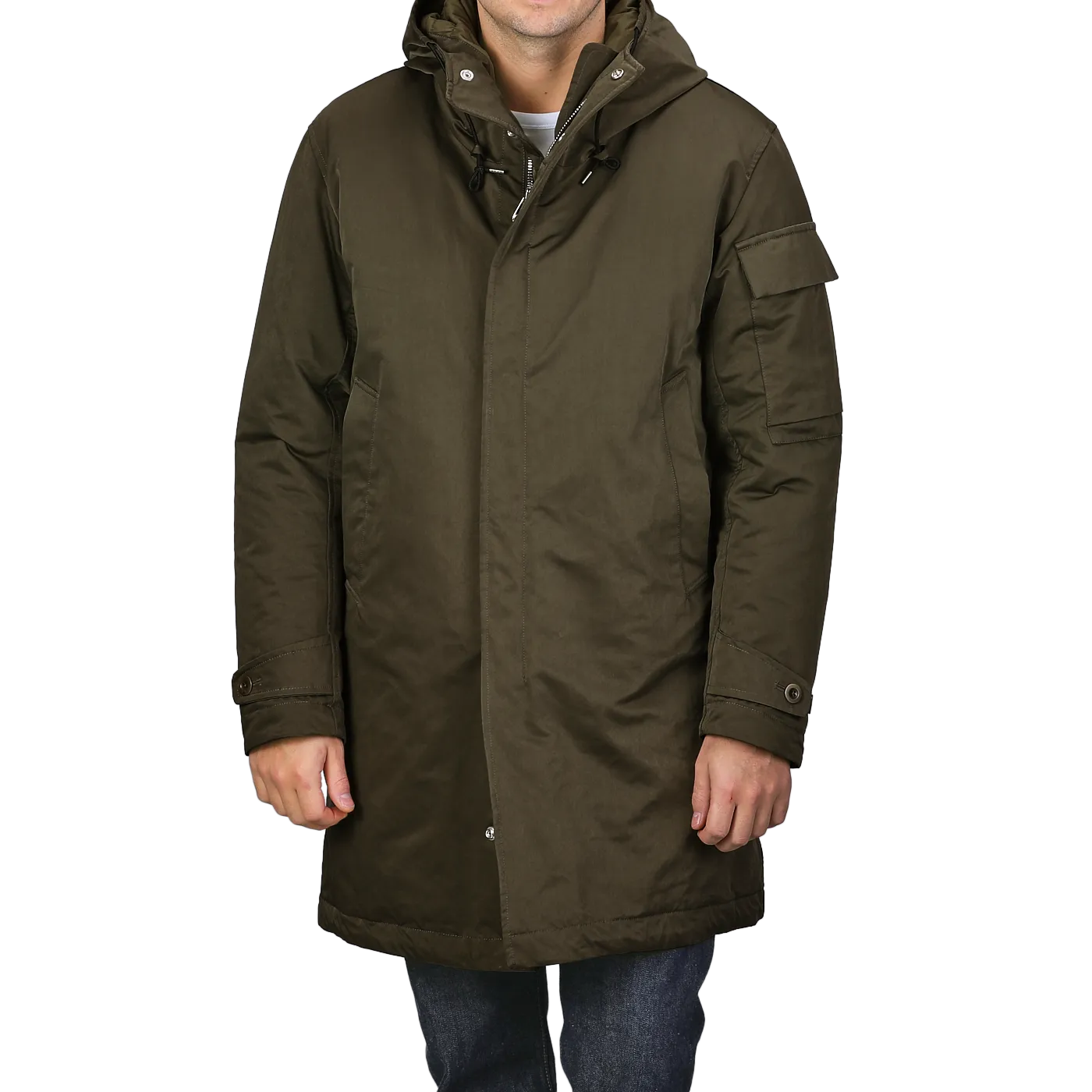 Green Technical Rainstorm Parka