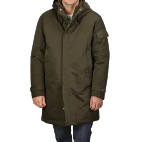 Green Technical Rainstorm Parka