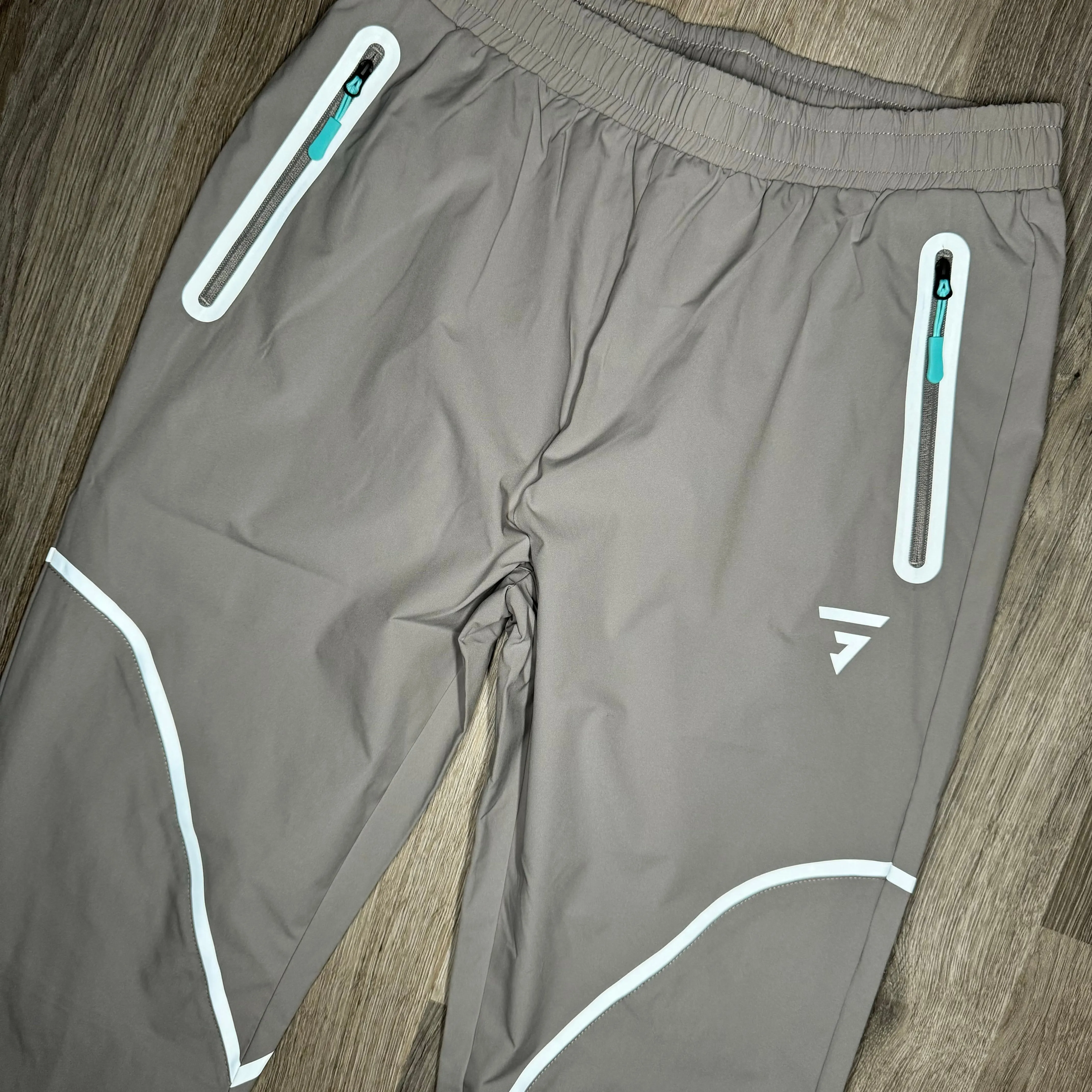 GRIID Reflective Joggers - Grey/Aqua