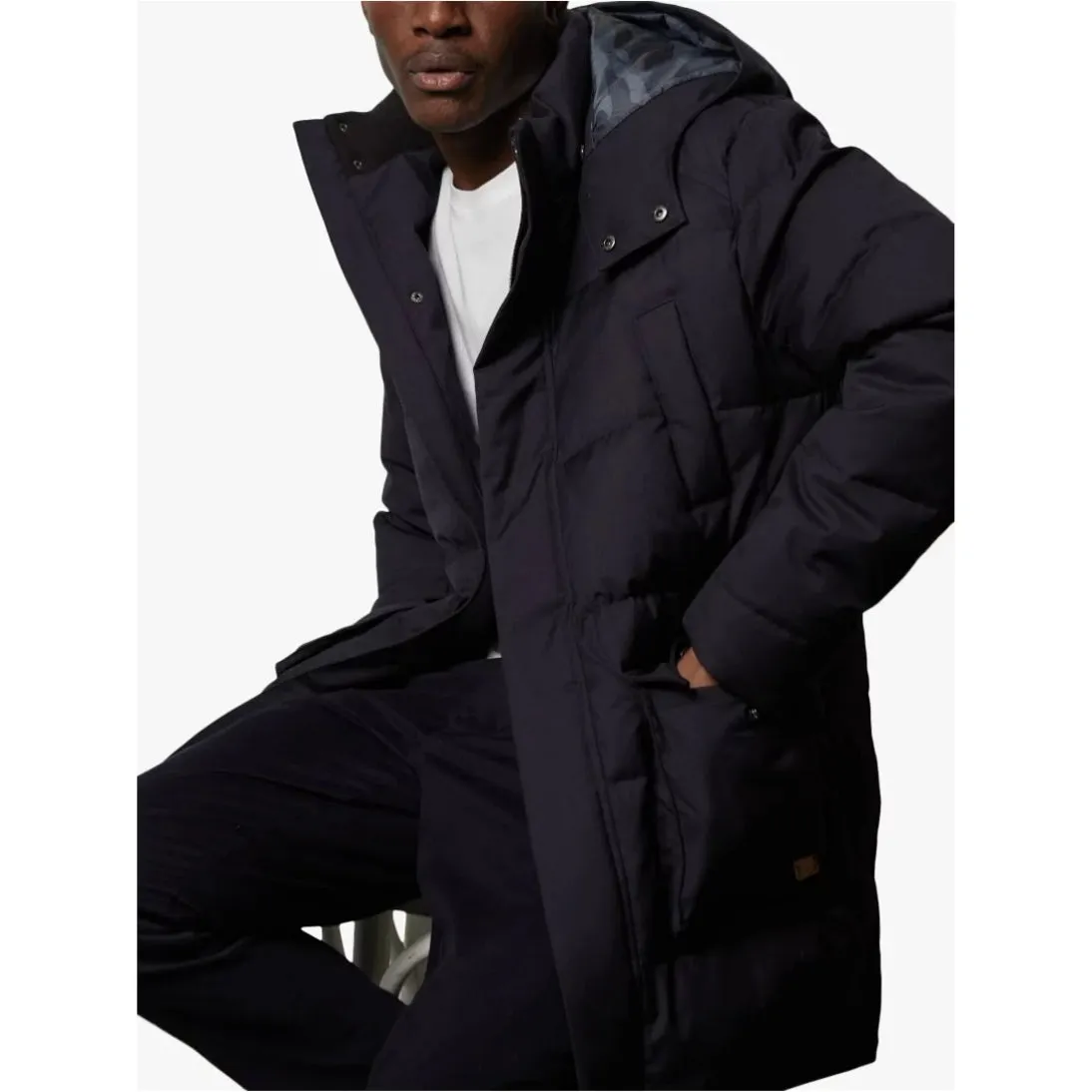 Guards London Stonehouse Recycled Duck Down Coat Navy