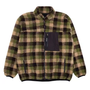 GX1000 Sherpa Fleece Green Plaid Jacket