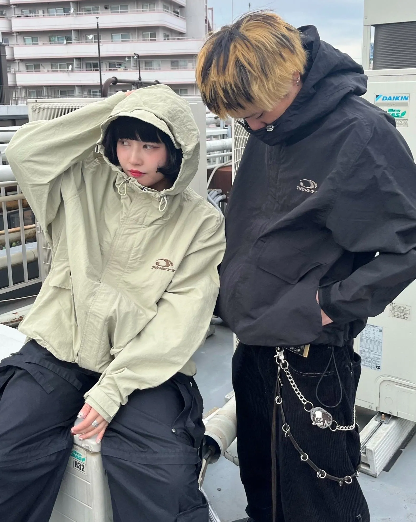 Heisei Logo Tech Nylon Parka