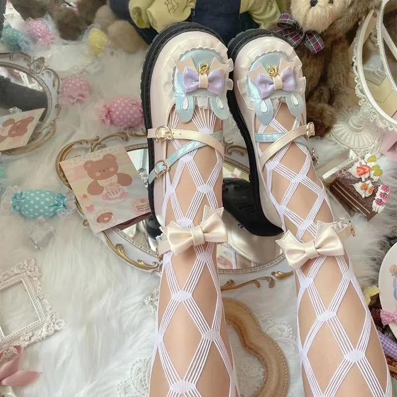 Holographic Bunny Lolita Flats