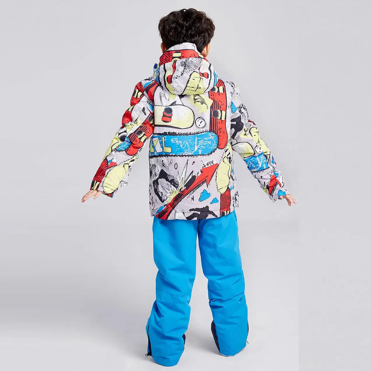 Hotian Boys Colorful Winter Warm Snowboard Ski Jacket