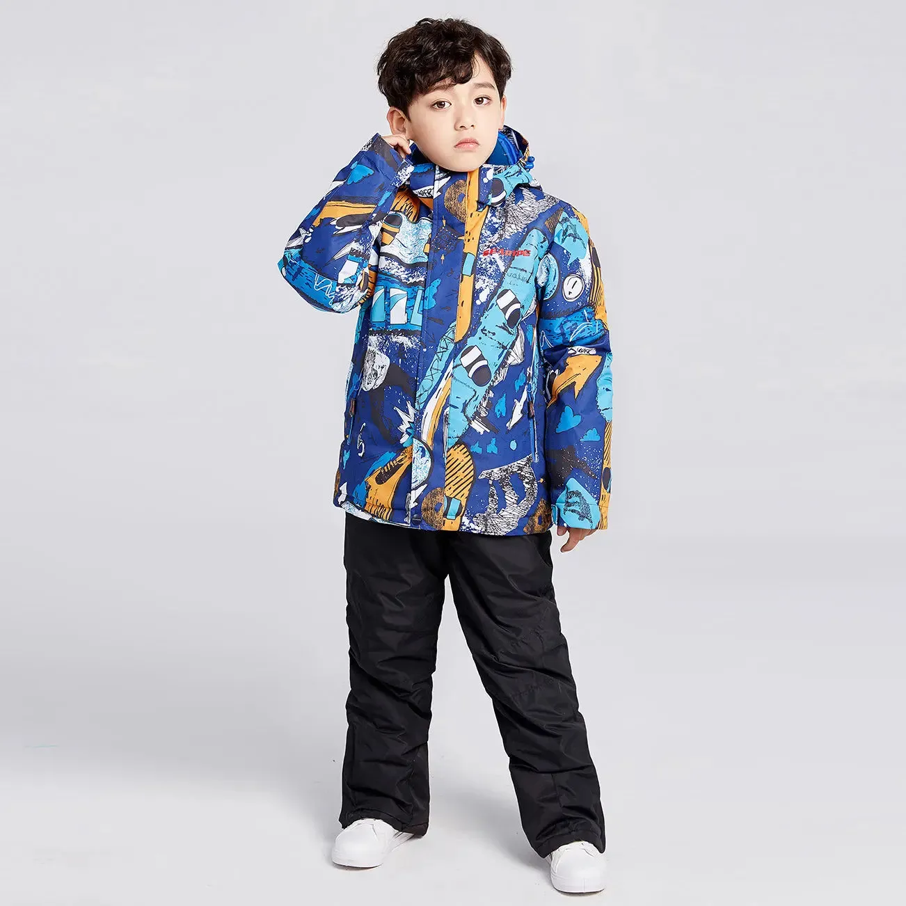 Hotian Boys Colorful Winter Warm Snowboard Ski Jacket