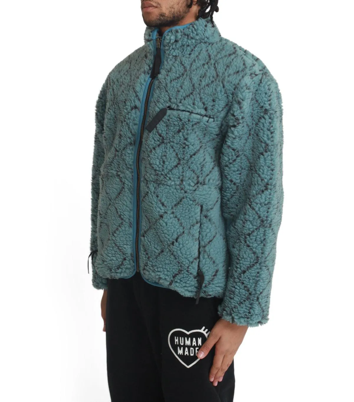 Kapital Do-Gi Sashiko Boa Fleece Reversible Blouson Blue