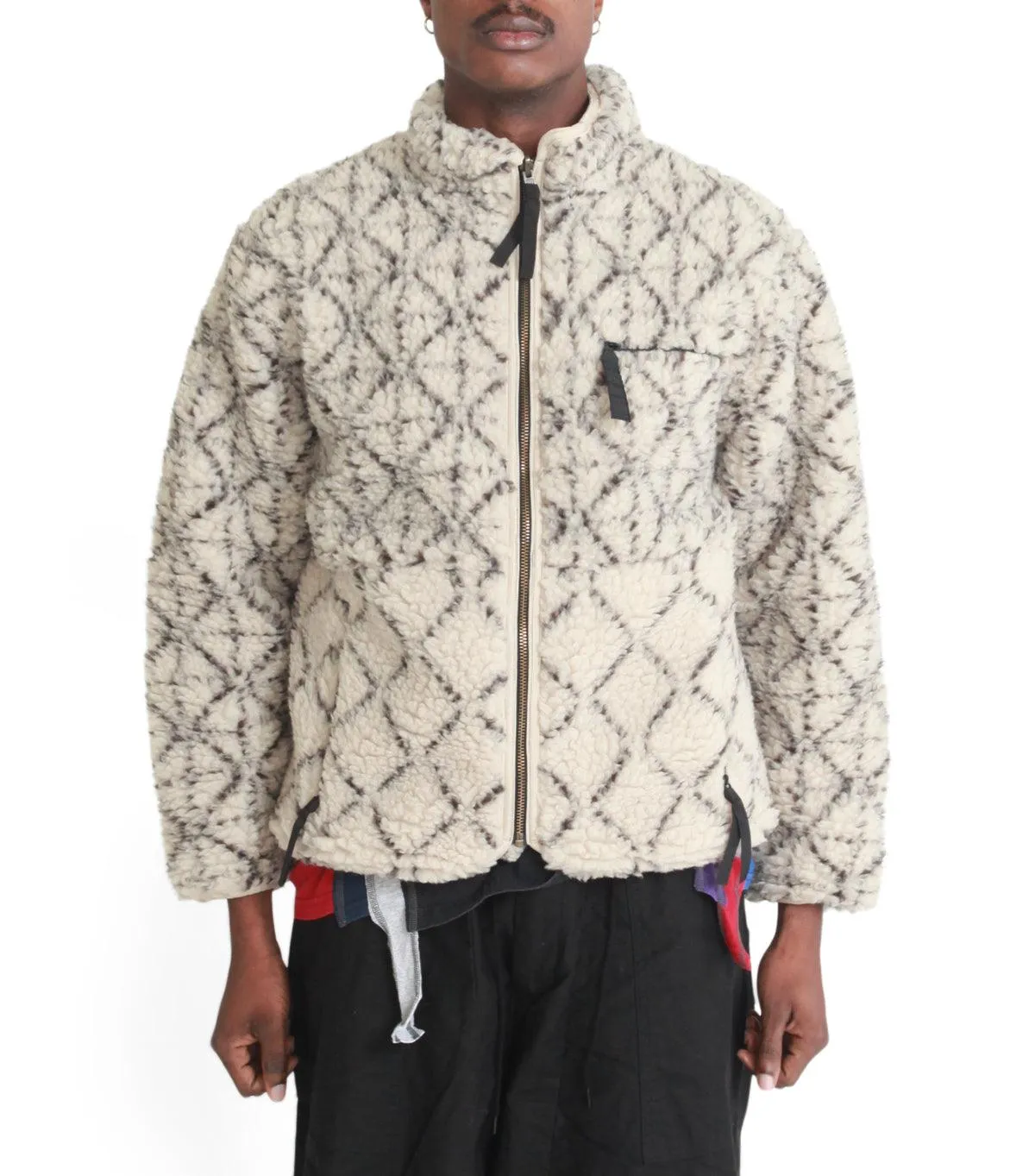 Kapital Do-Gi Sashiko Boa Fleece Reversible Blouson Ecru