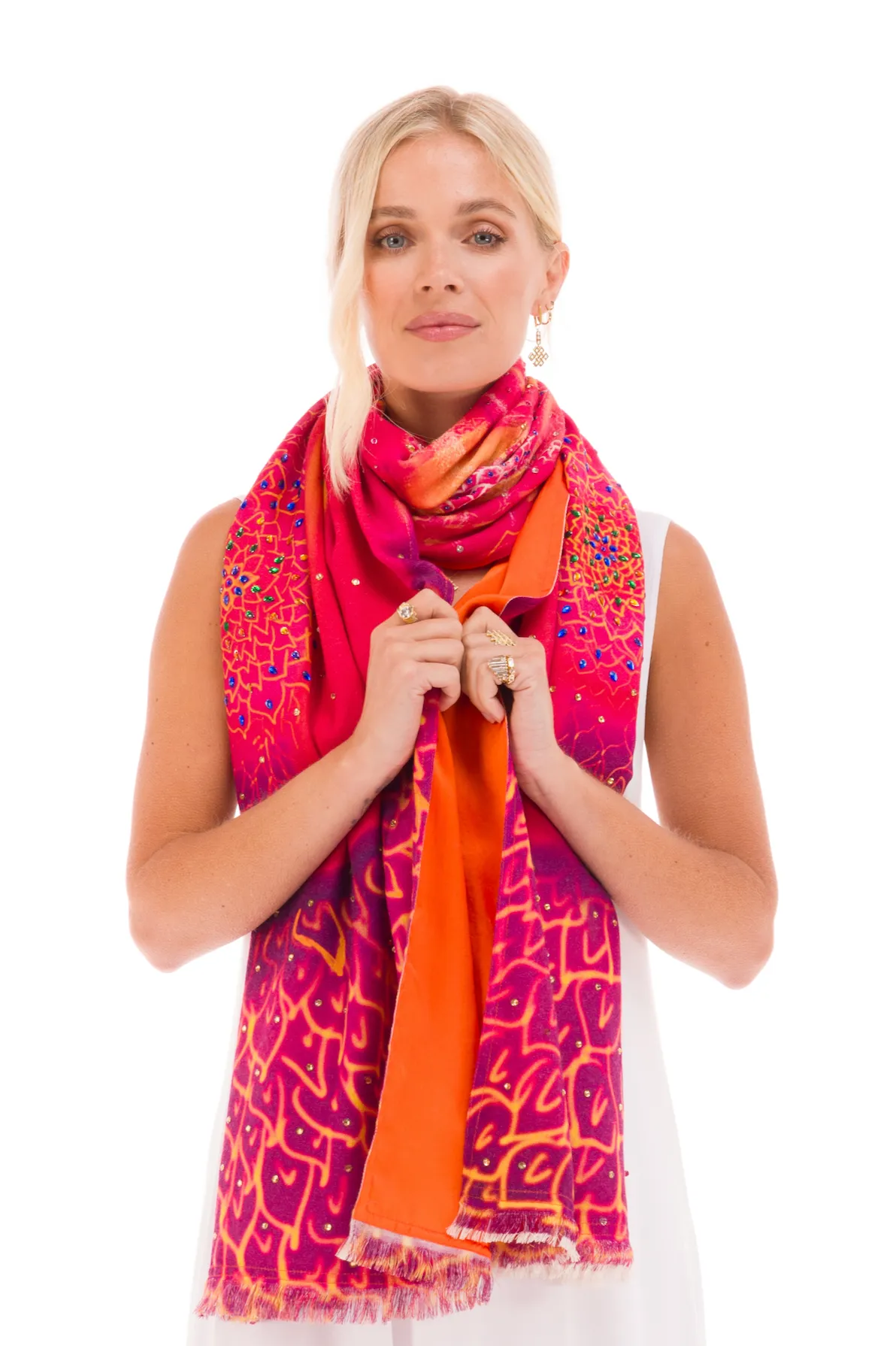 LAKSHMI CASHMERE AND SILK BEADED SHAWL