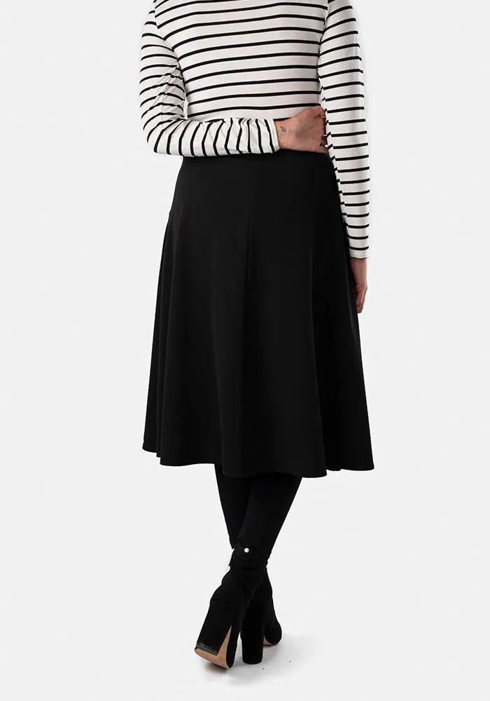 Lilia Black A-Line Skirt