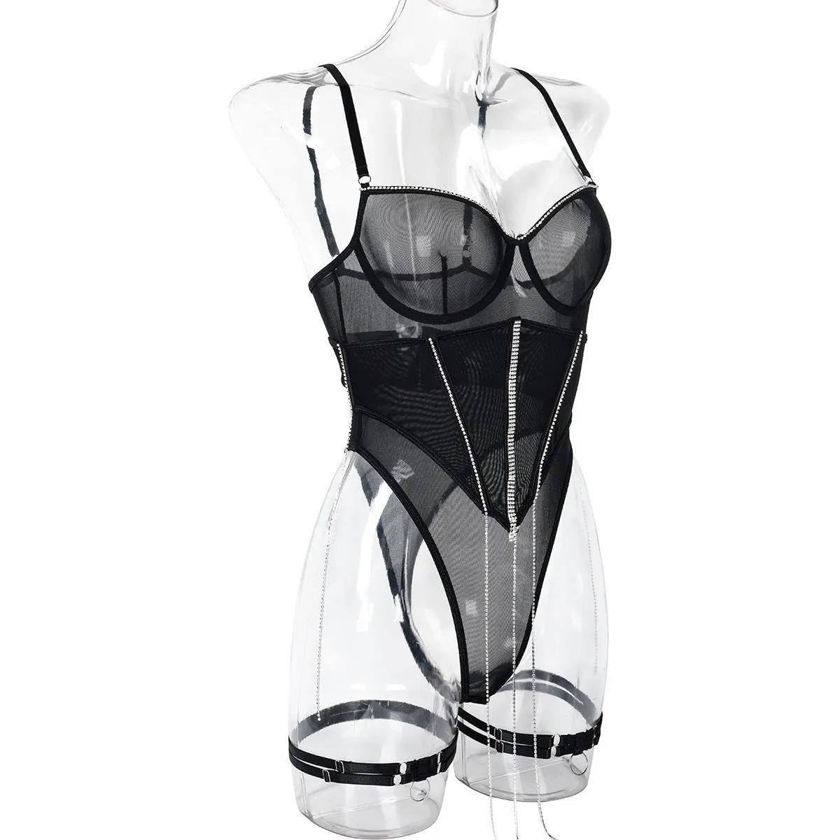 Love Me Spicy See Through Bodysuit Set