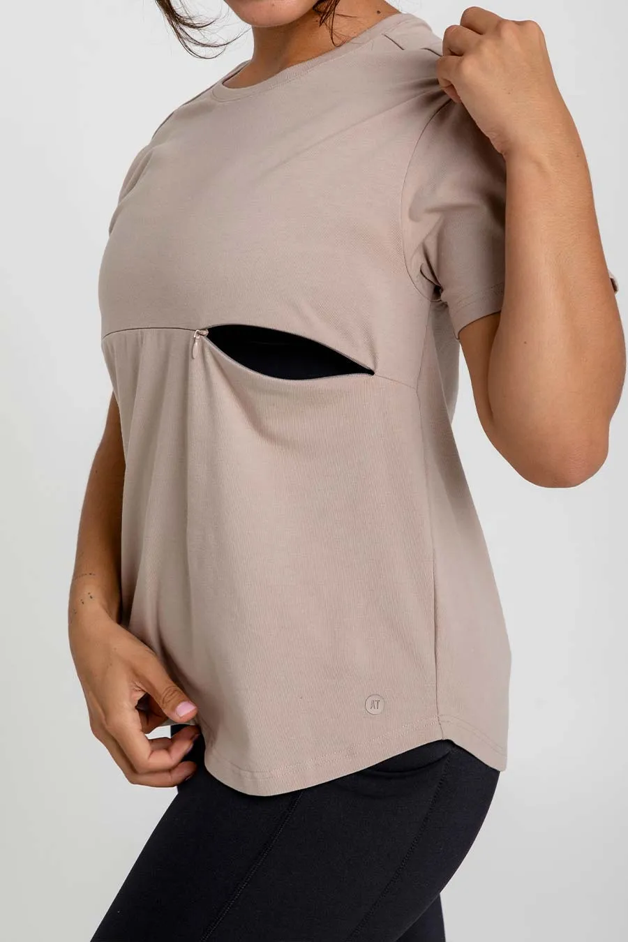 Mama Nursing Top - Mocha Brown