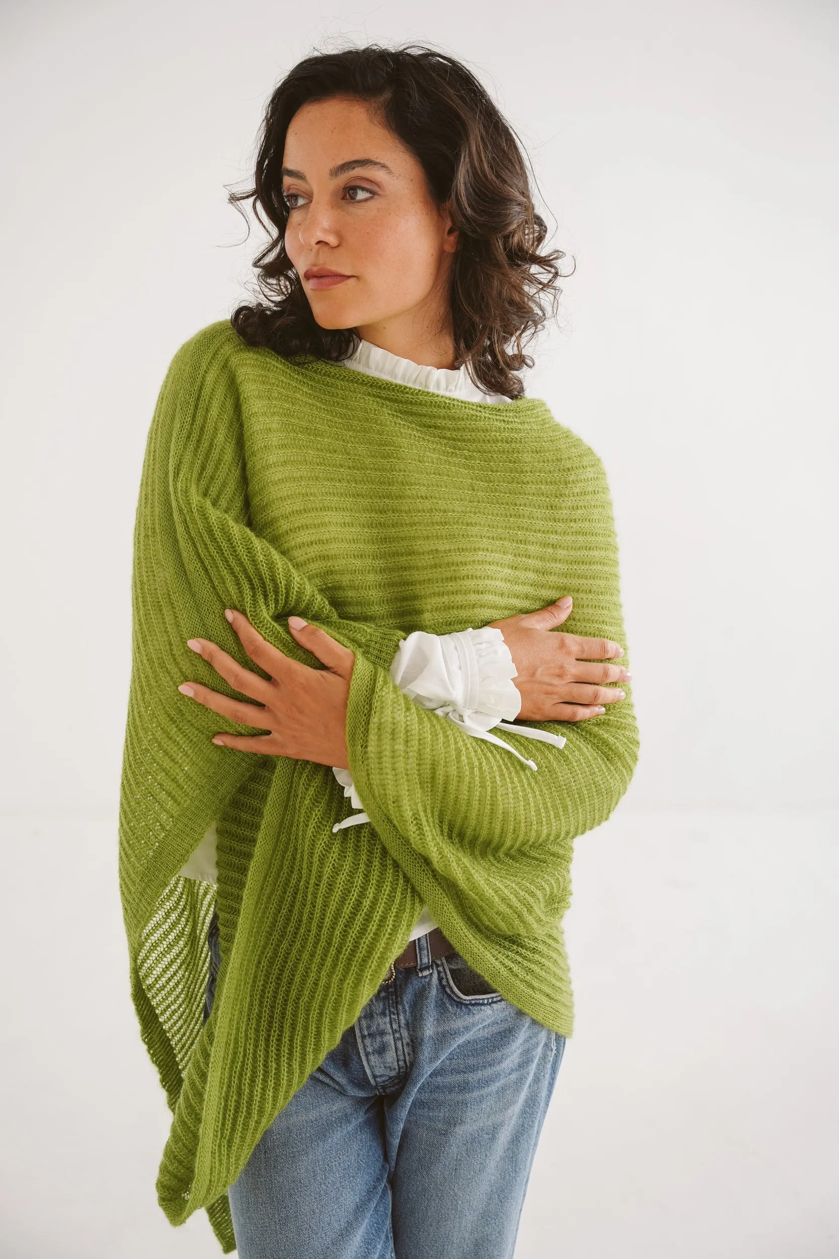 Meadow Mohair Silk Poncho