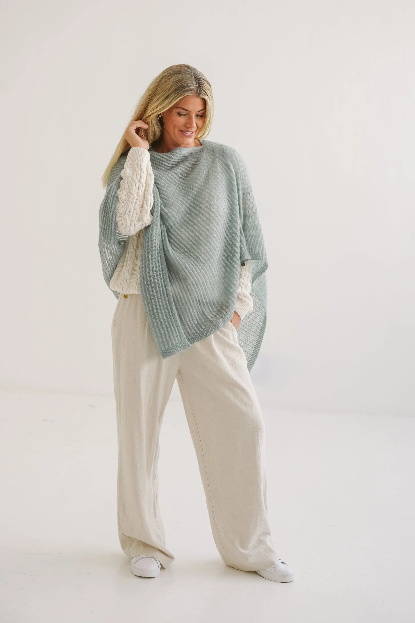 Meadow Mohair Silk Poncho