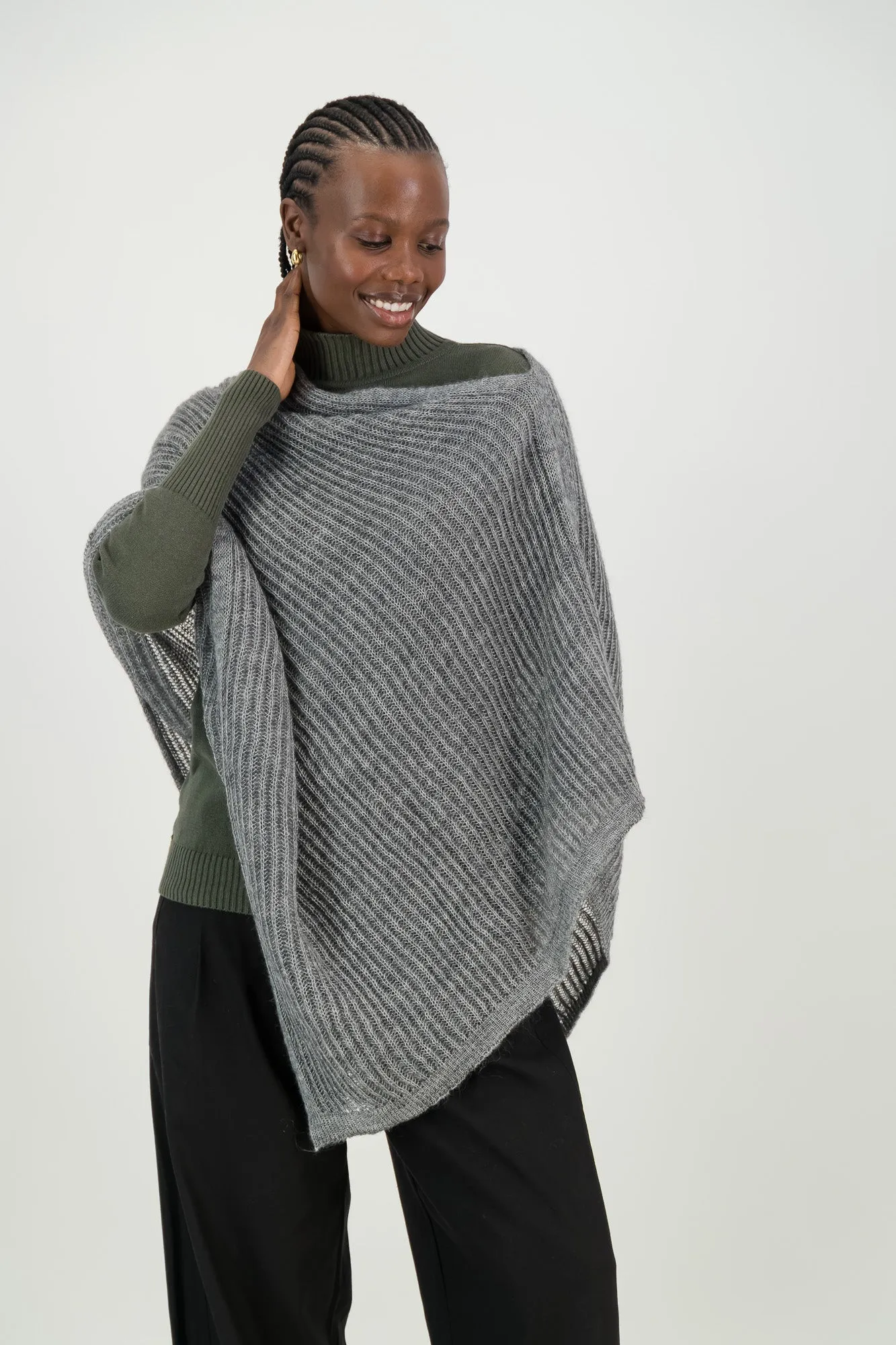 Meadow Mohair Silk Poncho