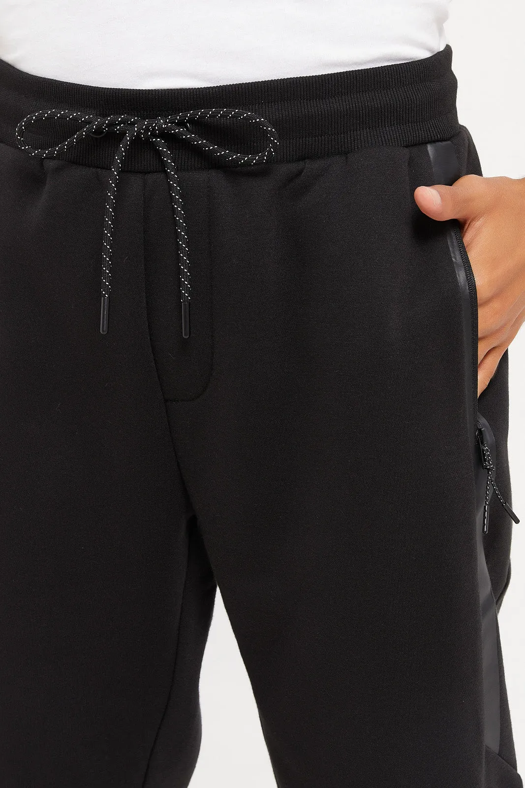 Men Black Jogger With Zip Pockets