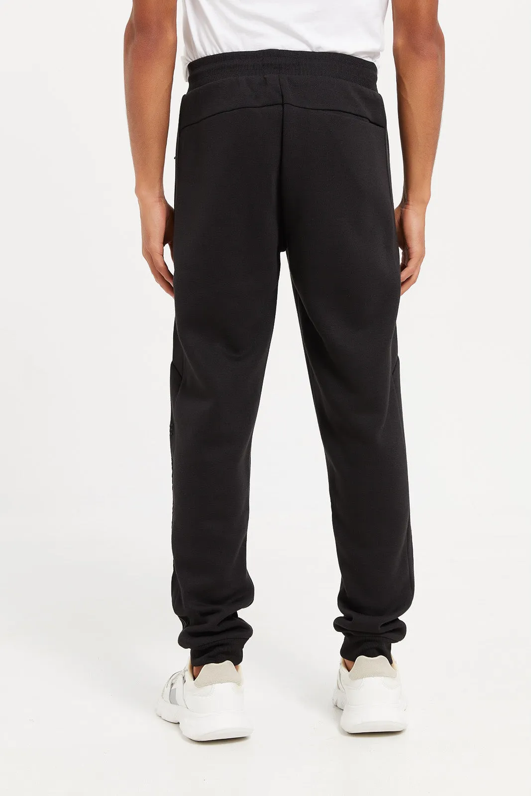 Men Black Jogger With Zip Pockets