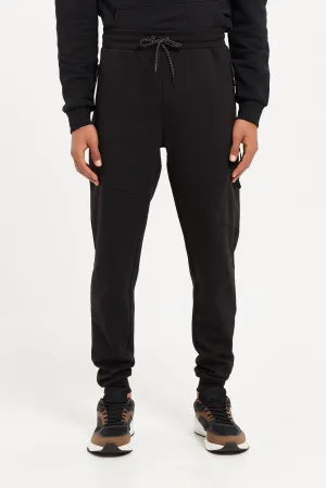 Men Black Jogger With Zipper Pockets