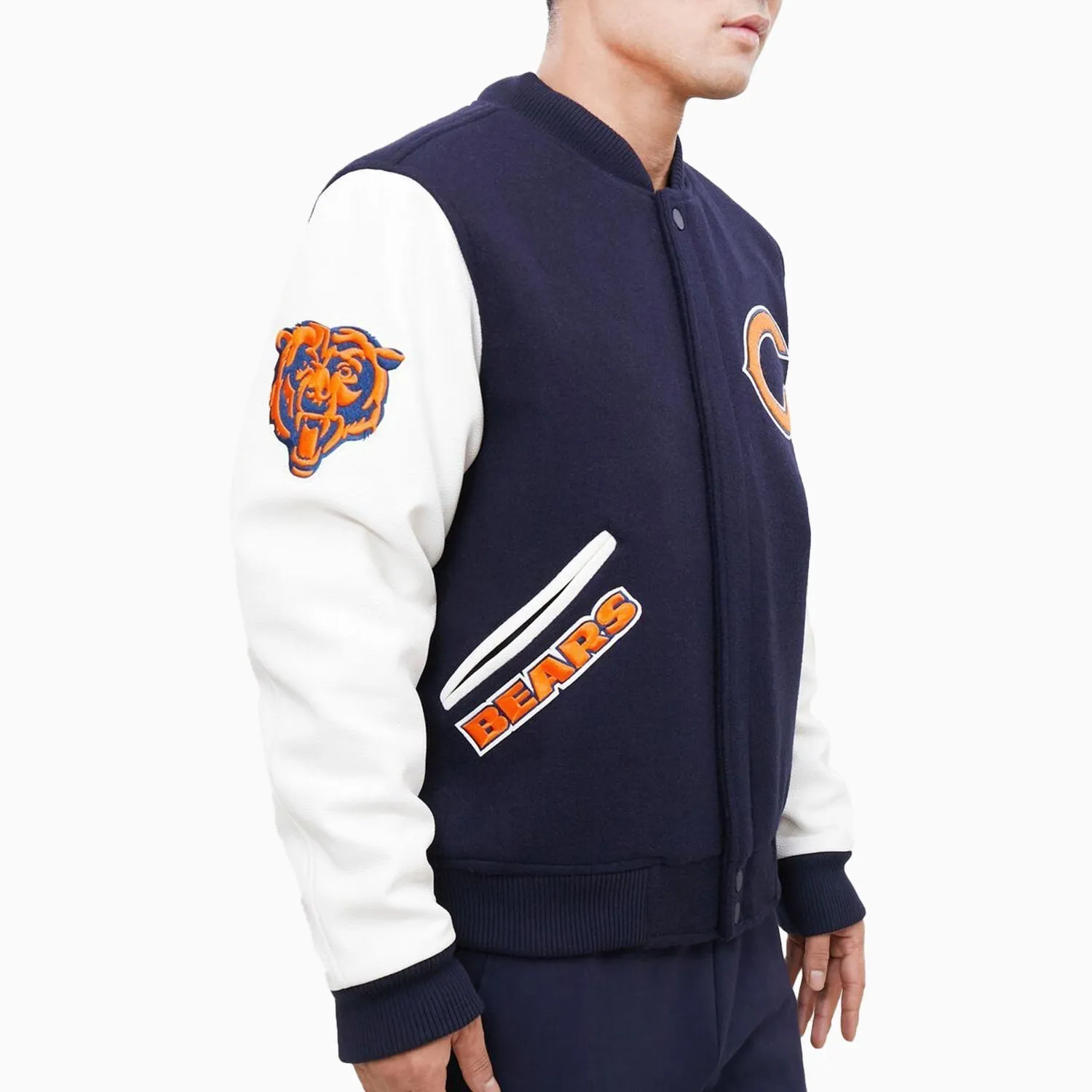 Men's Chicago Bears Logo Varsity Jacket