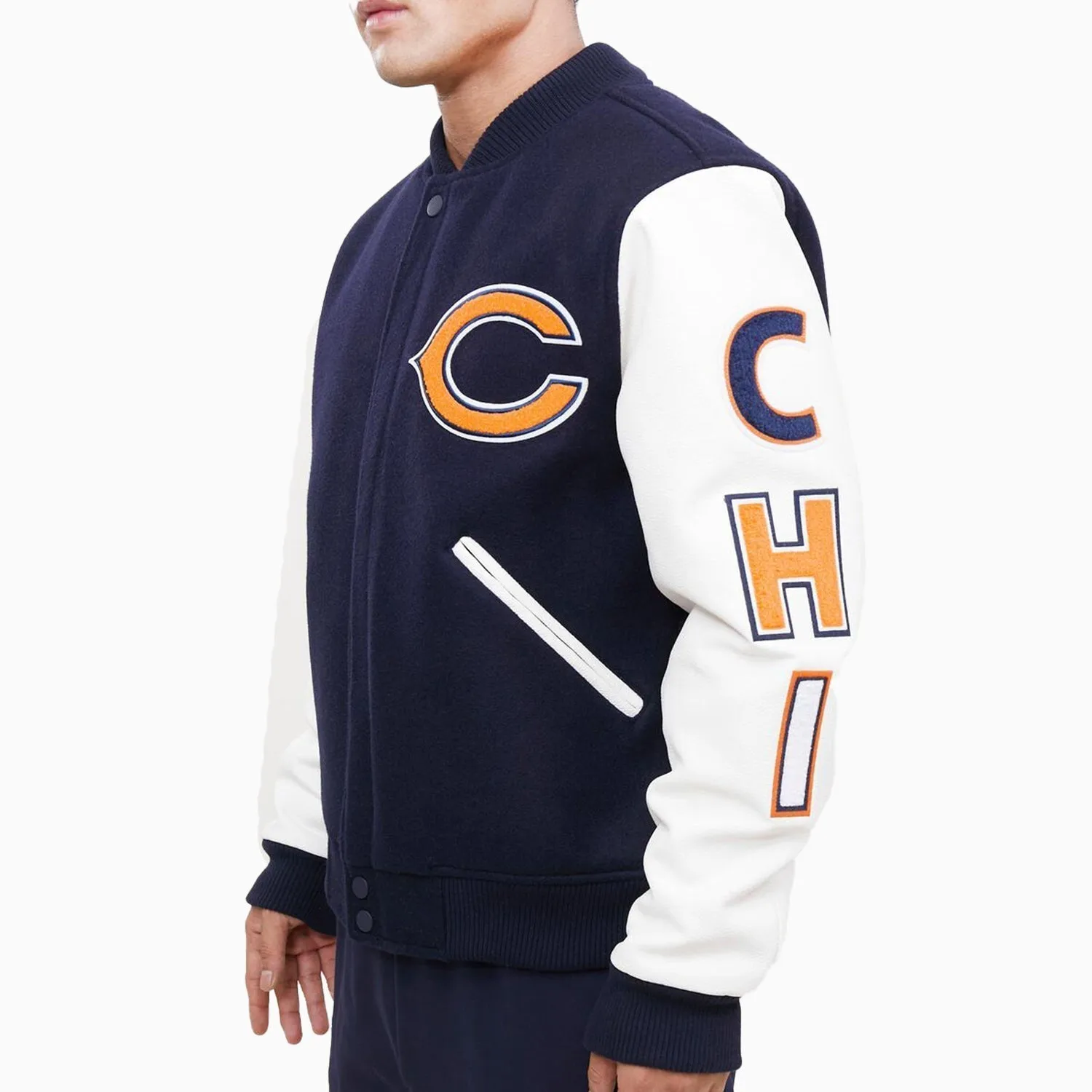 Men's Chicago Bears Logo Varsity Jacket